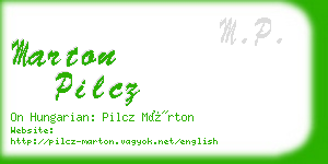 marton pilcz business card